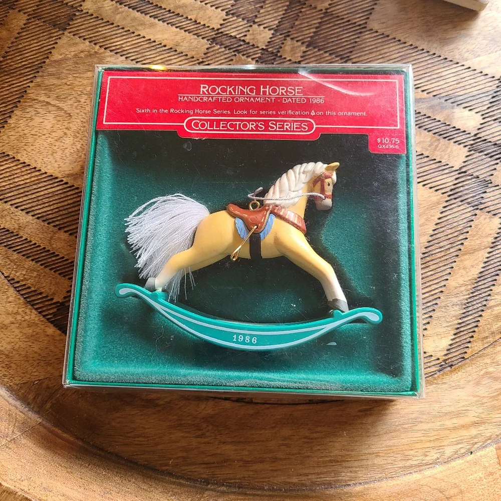 Hallmark 1986 rocking horse ornament